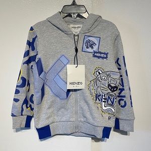 Kenzo Grey Logo Hoddie Toddler